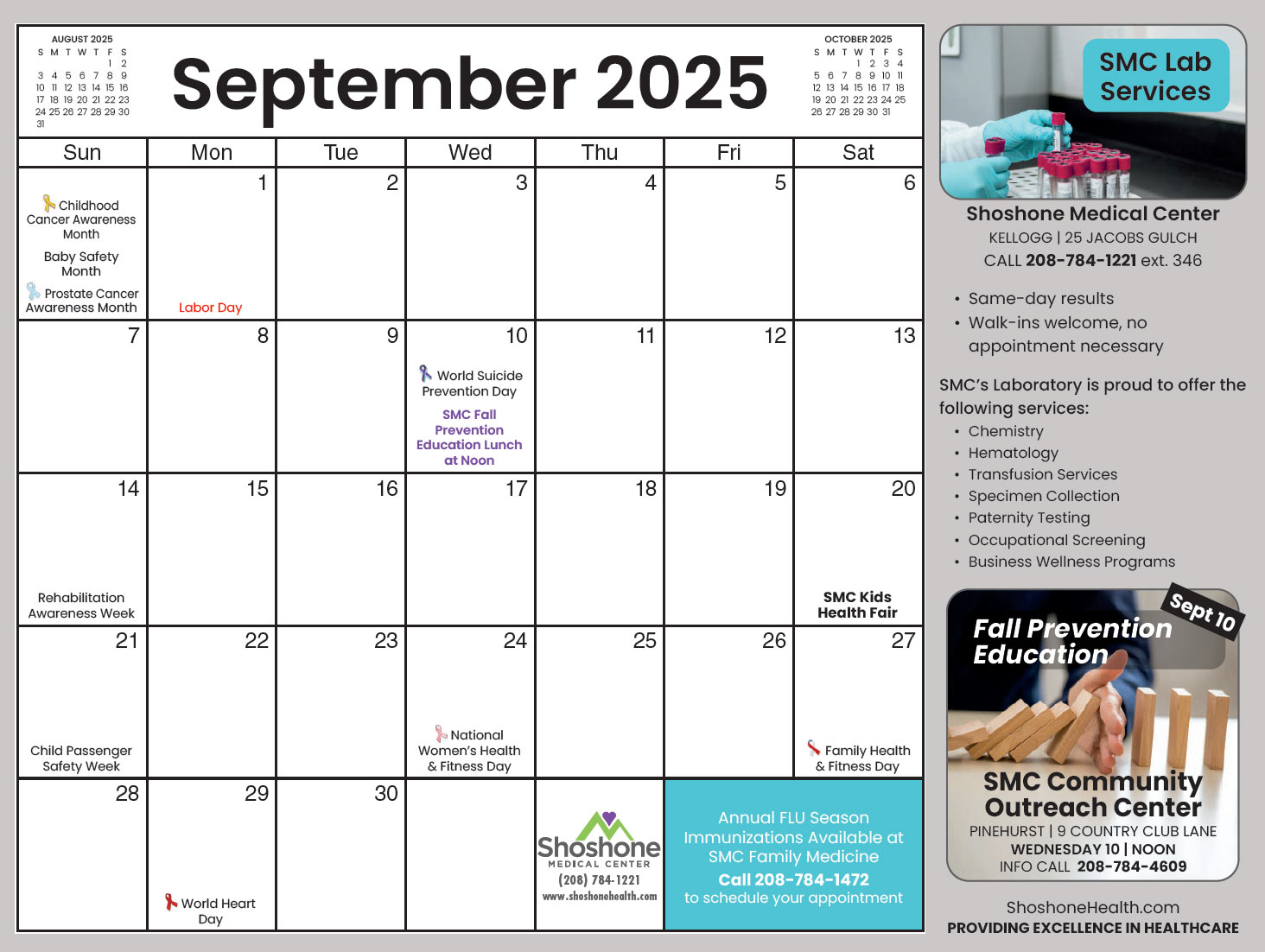 Calendar - Shoshone Medical Center